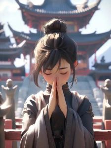 女人双手合十禅意图_双手合十禅意图，放松心灵，适合瑜伽馆冥想或佛龛