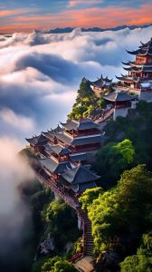 寺庙图片意境唯美_安静平和，适合家居装饰旅游广告及冥想背景