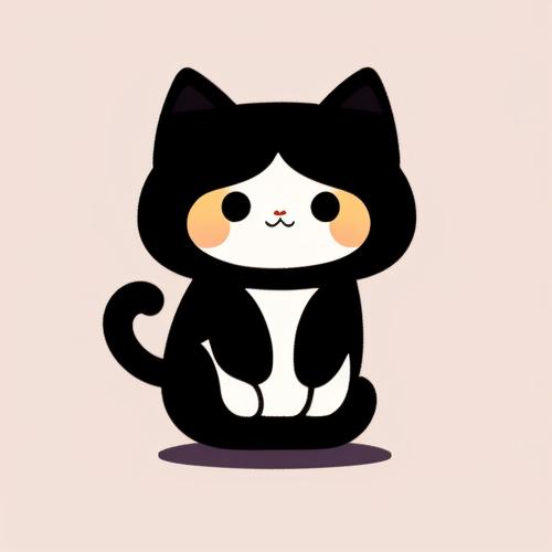 卡通白猫黑猫情侣头像_超萌黑白猫咪情侣头像，甜蜜温馨，适合当头像！