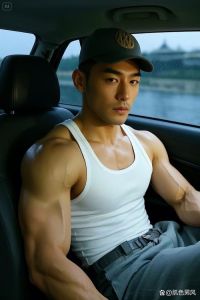 广东9分帅小哥！酷车+肌肉身材，山水间自信阳光！