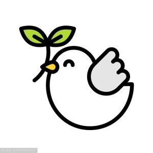 卡通鸽子图片大全可爱_呆萌彩色鸽子图，手机头像房装饰，心情好！