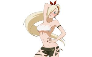 火影忍者井野穿夏日游泳装图片_火影井野亮色夏日泳装，青春活力cosplay参考