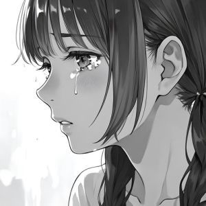 动漫女生哭泣失望图片_动漫女生伤心哭泣，适合表达难过情绪的背景图