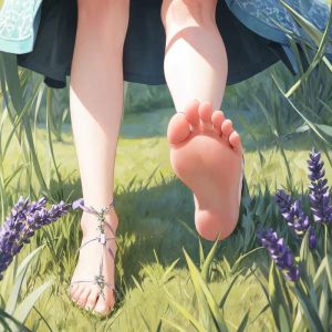 二次元脚掌美图_二次元美脚壁纸，色彩鲜艳细节丰富，适合做手机电脑桌面