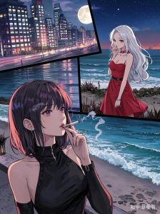 动漫女孩抽烟图片_动漫女孩抽烟有气场，但健康更重要，评论区聊聊你的看法！