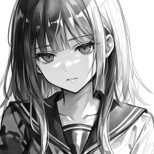 漫画头像女生冷酷黑白_酷炫黑白女生头像，QQ微信游戏优选，简单特别，换上更吸引！