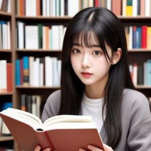 女生看书唯美图片_女孩看书美图，茶花相伴，温馨浪漫手机壁纸