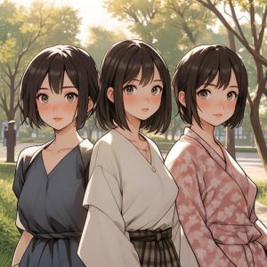 母女子三人头像卡通_卡通温馨全家福头像，色彩鲜艳表情萌，适合照片墙微信QQ头像