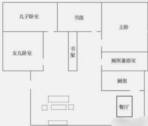 家有儿女户型图_《家有儿女》刘星家户型图，客厅卧室厨房全都有，家居设计参考！