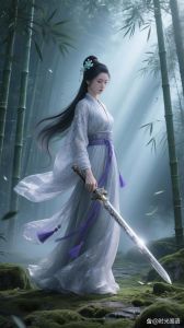 古风女子霸气执剑图_飒爽女侠剑指苍穹，谁是你心中的武侠偶像？