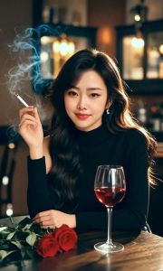 女士叼烟很酷的照片_酷炫自信女烟照，时尚霸气，适合杂志社交账号！
