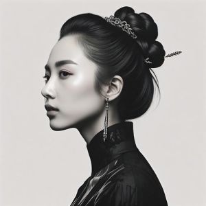 女生侧脸黑白头像_简单个性黑白头像，社交签名优选