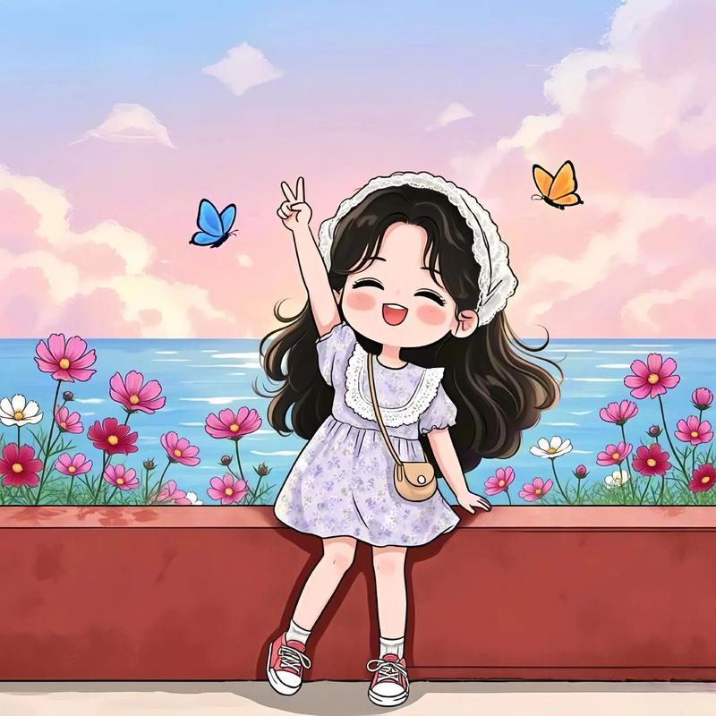 女生可爱图片_手机屏保头像相框背景，搞怪或温柔？
