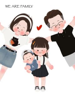 儿女双全的幸福图片_幸福家庭照，分享快乐时光！