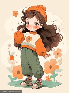 卡通女孩图片简单_超可爱卡通女孩图，手机电脑背景头像必备！