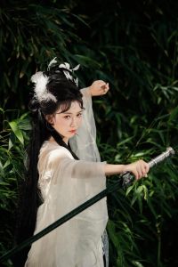 古风孤傲女剑客图片_酷炫古风女剑客，手机电脑背景墙，你当剑客的梦想实现了吗？